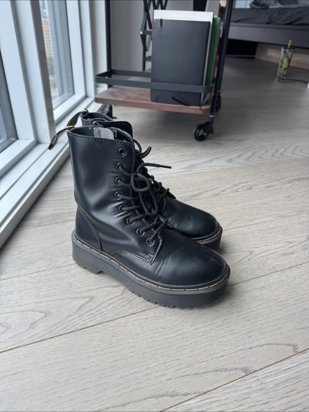 Dr. Martens Black Jadon Platform Boots Size US 8