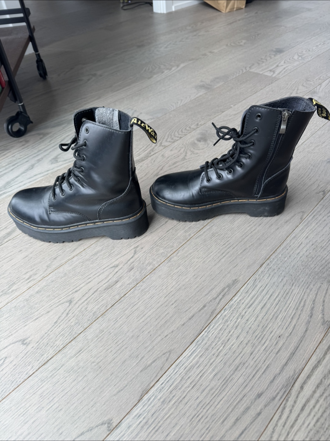 Dr. Martens Black Jadon Platform Boots Size US 8 - photo 3