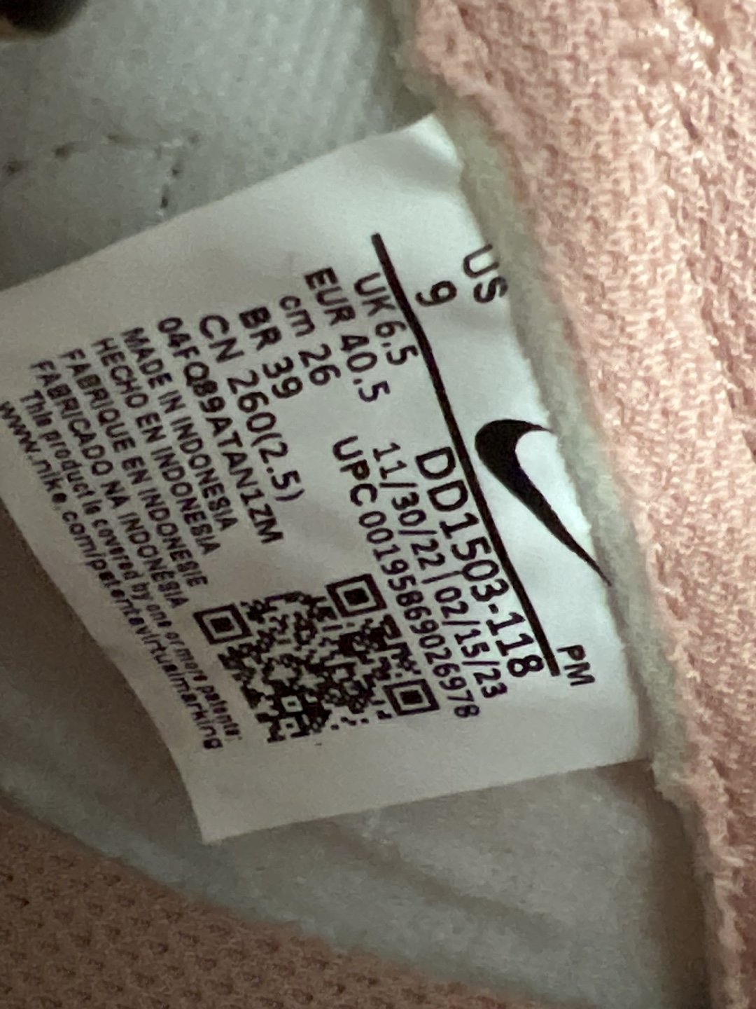 Nike Dunk Low Rose Whisper, US 9 - photo 4