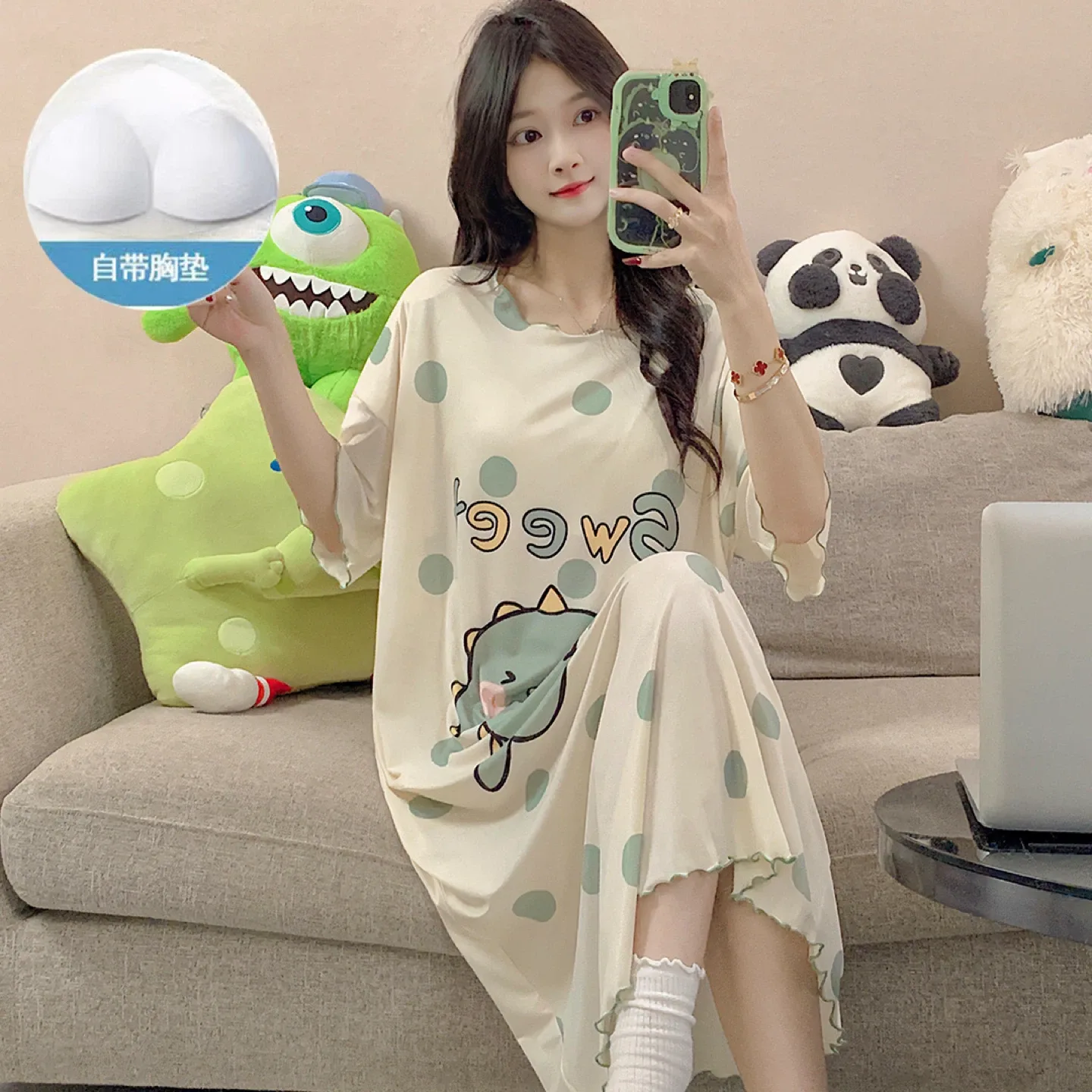 Women's Pajama Dress image indicator(2)