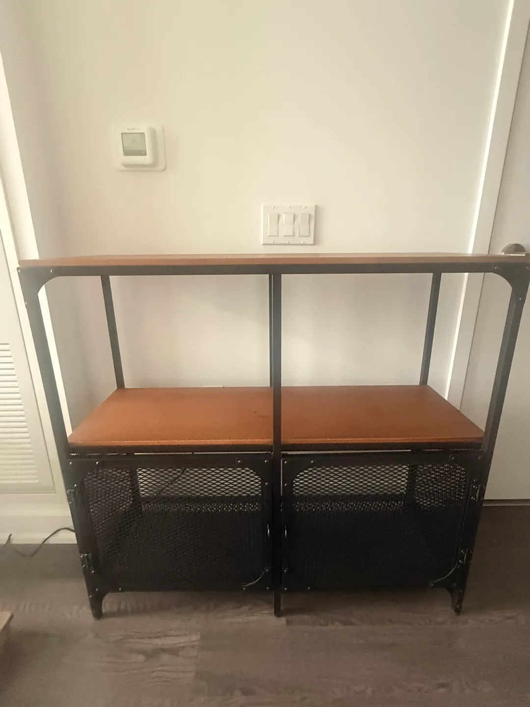 Ikea Fajallbo- Wood & Metal Shelf Unit