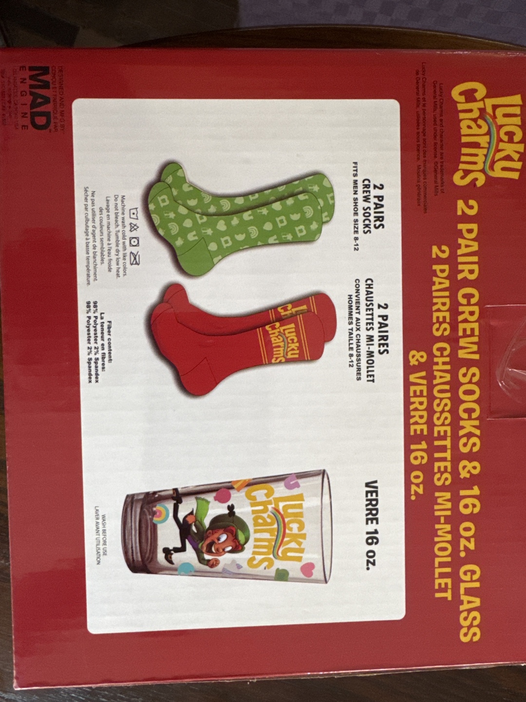 Lucky Charms Socks & Glass Set (New) - photo 2