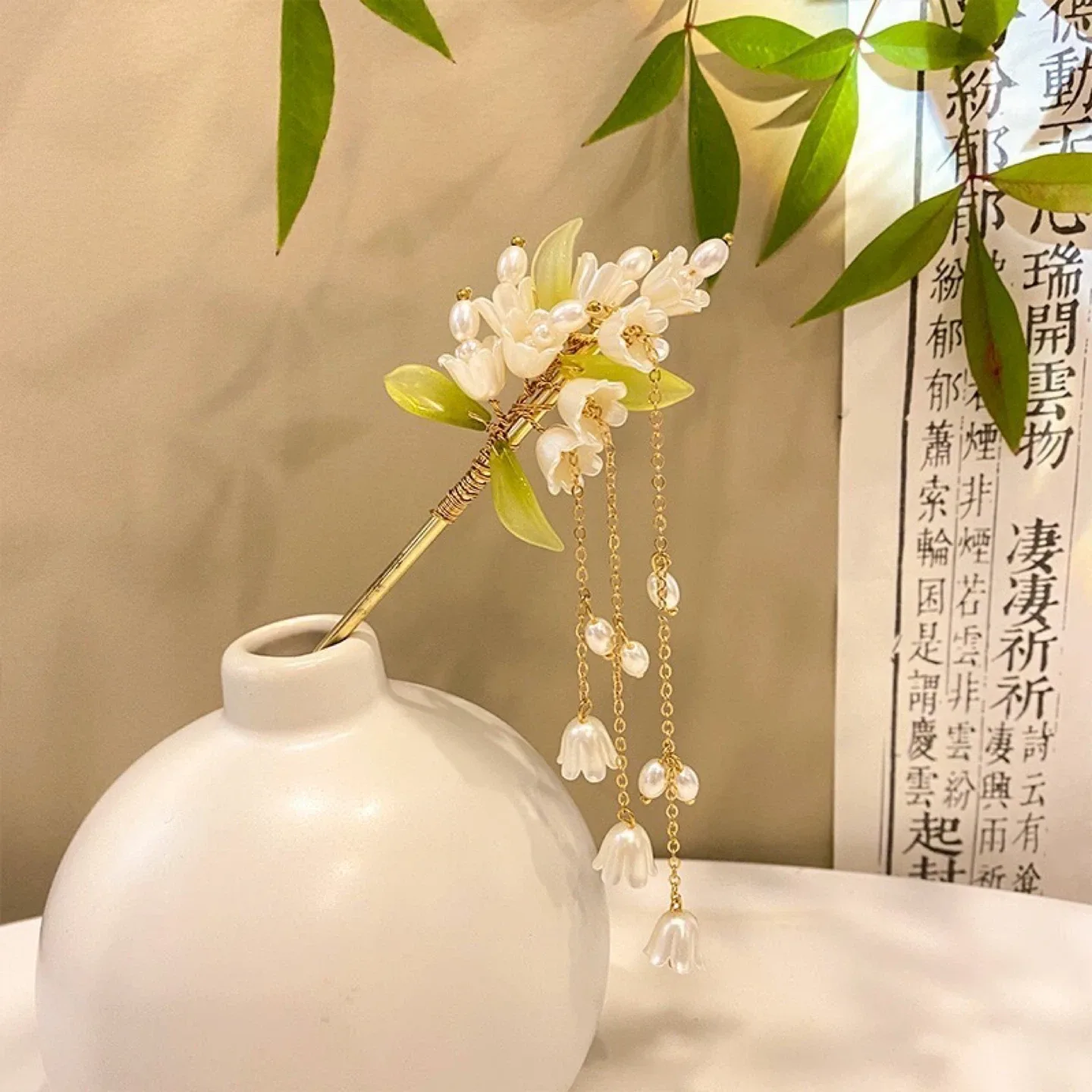 Floral chinese hair pin hair stick image indicator(3)