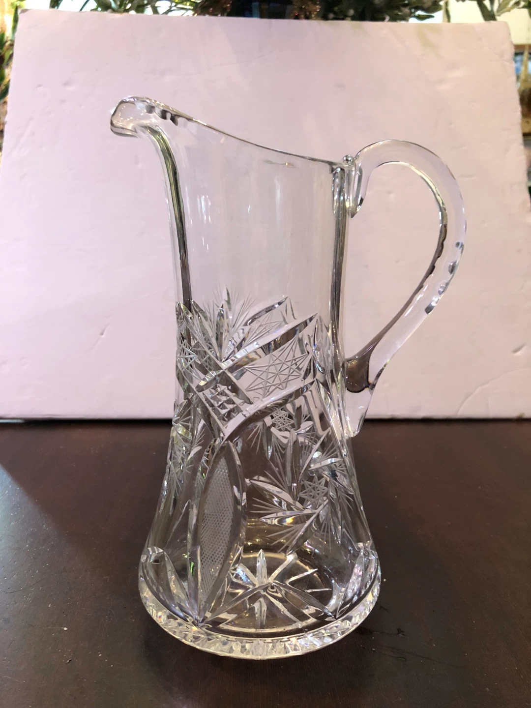 Vintage Bohemian Pinwheel Crystal Decanter. Like New.