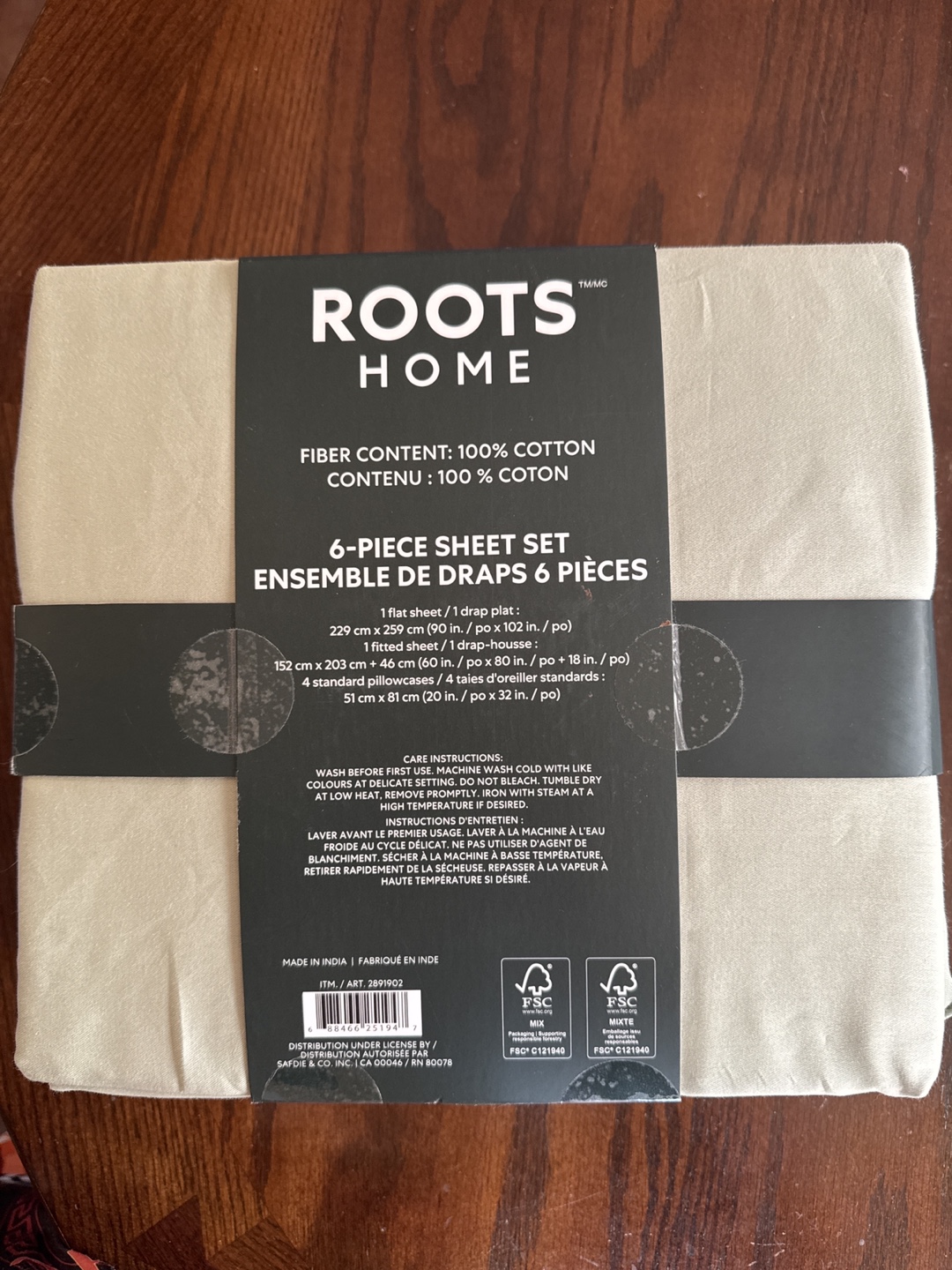 Roots Home Queen 6-Piece Sheet Set - New - photo 2