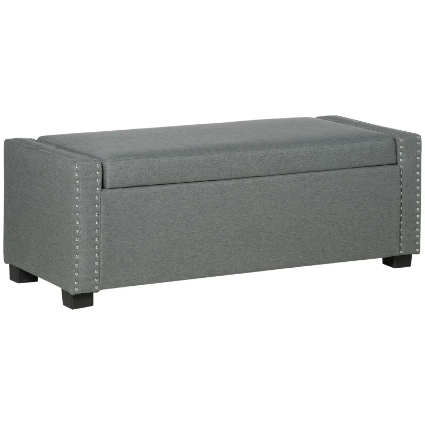 Grey Storage Ottoman Bench 47.25" image indicator(2)