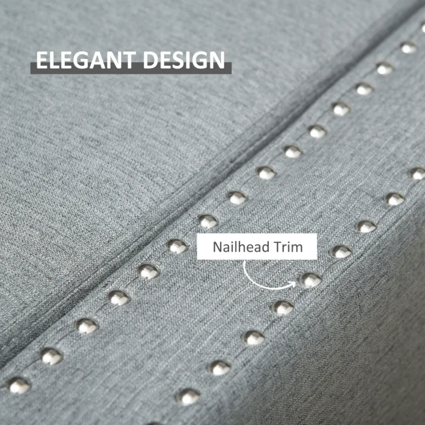 Grey Storage Ottoman Bench 47.25" image indicator(6)