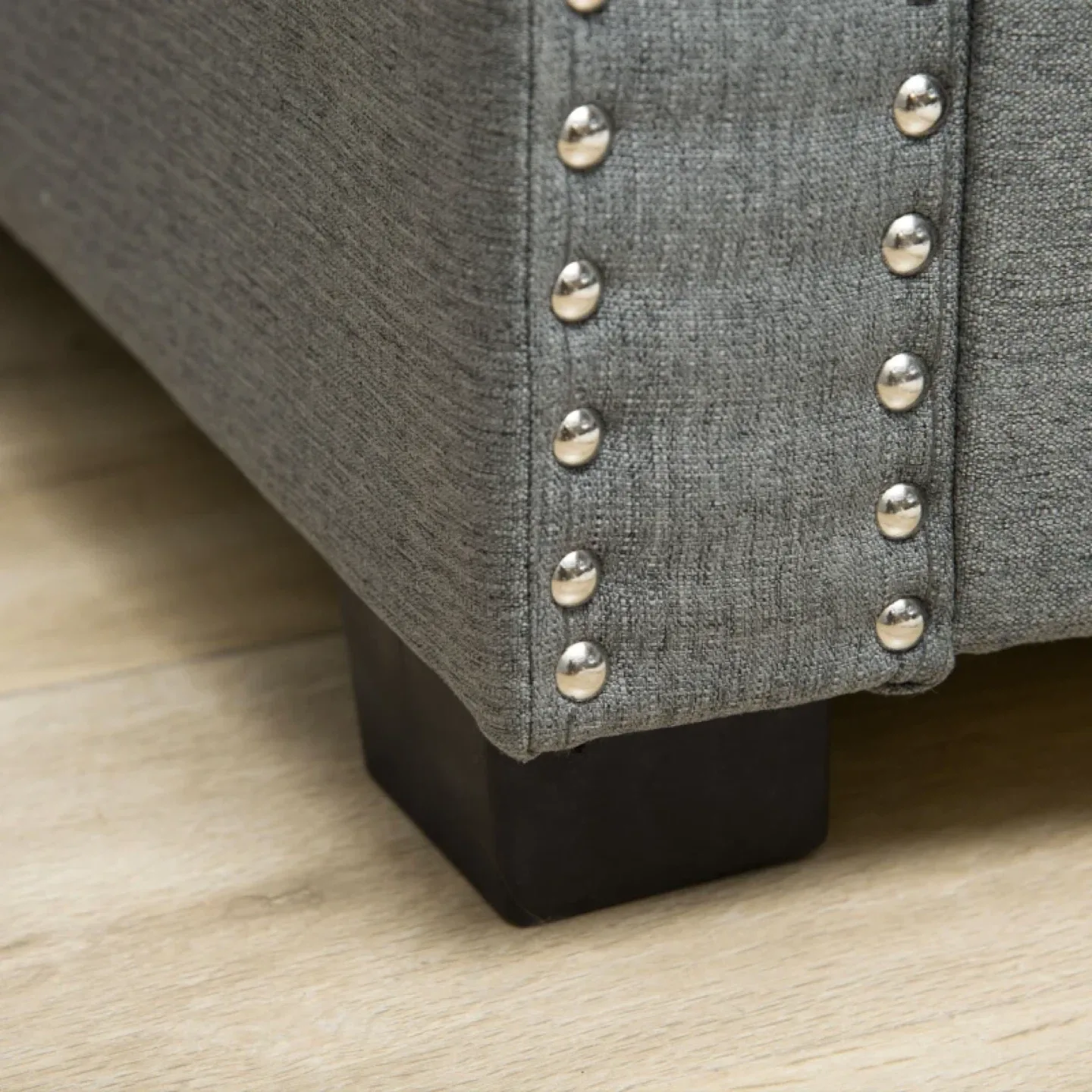 Grey Storage Ottoman Bench 47.25" image indicator(9)
