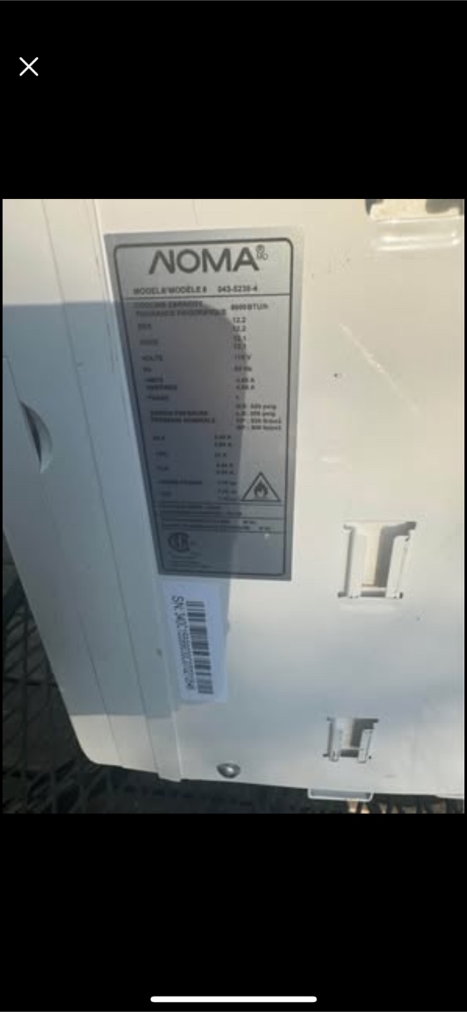 NOMA 043-0238-4 8000 BTU Air Conditioner - photo 2