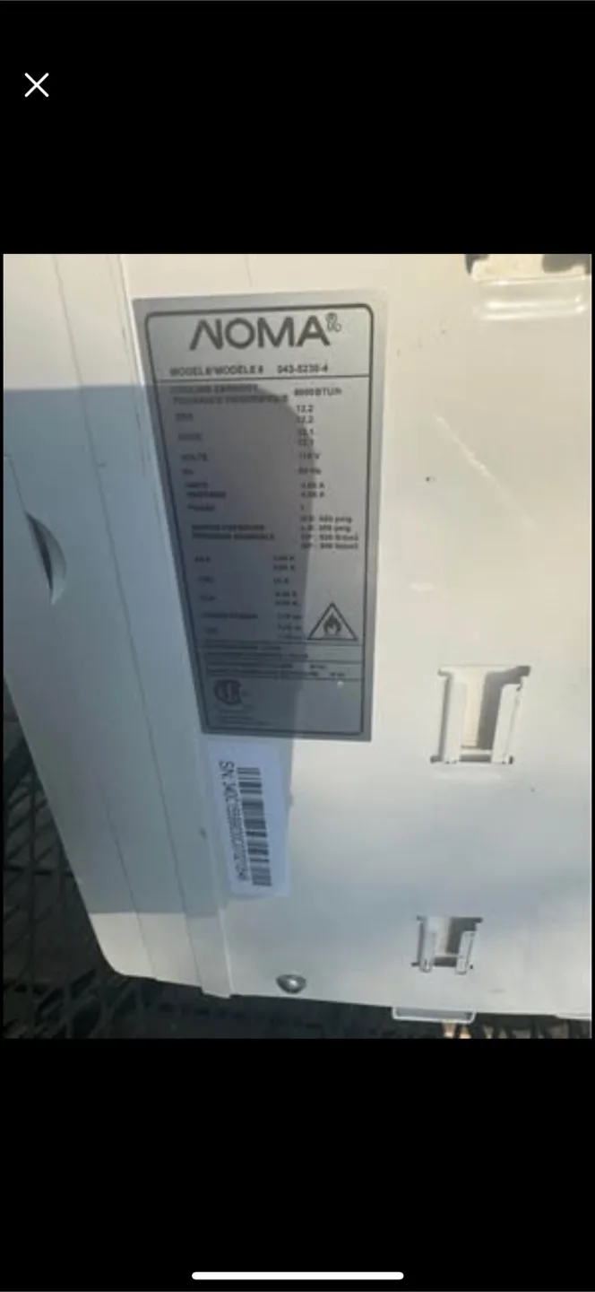 NOMA 043-0238-4 8000 BTU Air Conditioner image indicator(2)