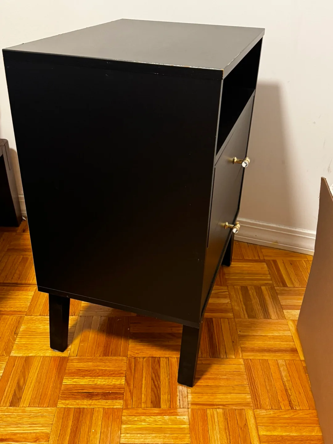 Black Nightstand with 2 Drawers image indicator(5)
