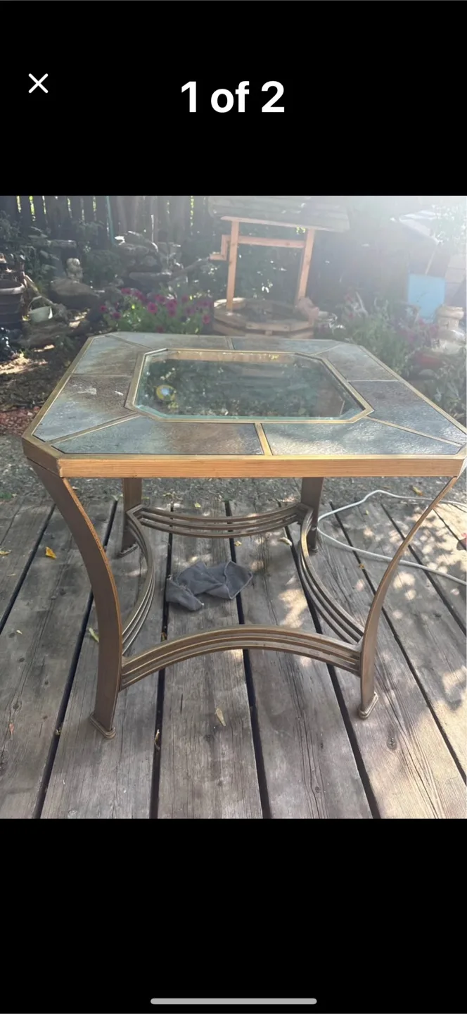 Square Glass Top Coffee Table