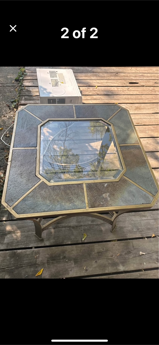 Square Glass Top Coffee Table - photo 2