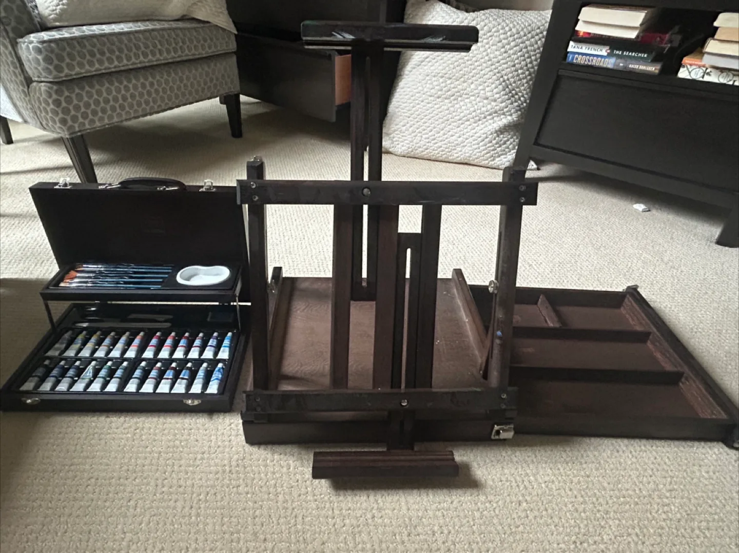 Artist's Loft Easel with Paint & Brushes full paint kit