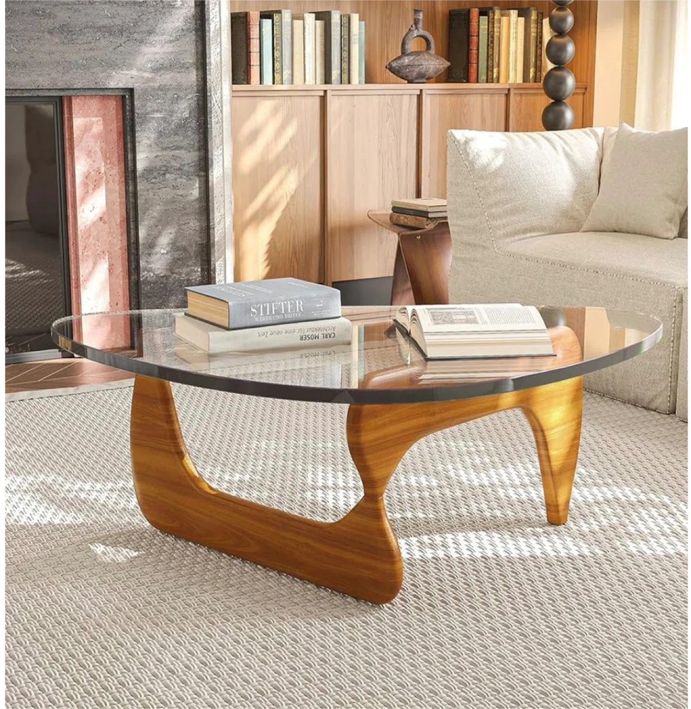 Desyifo Glass Coffee Table (45" x 35.5" x 15.8")