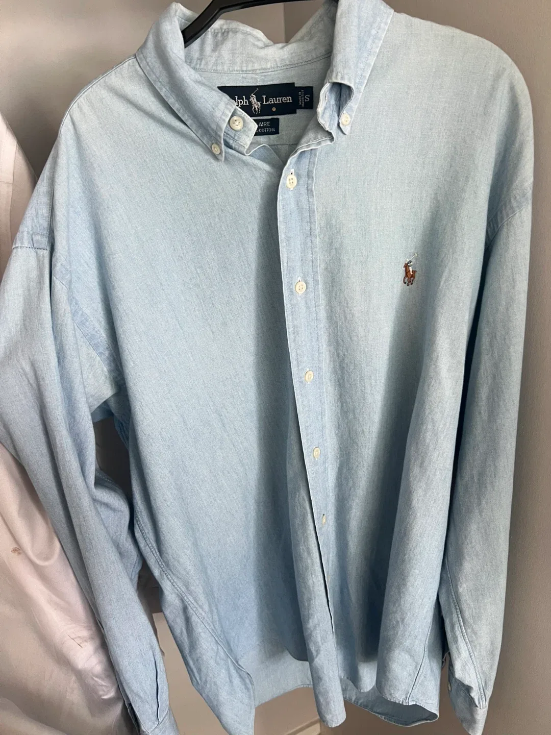 Ralph Lauren Blaire Light Blue Cotton Shirt - Size S thumbnail