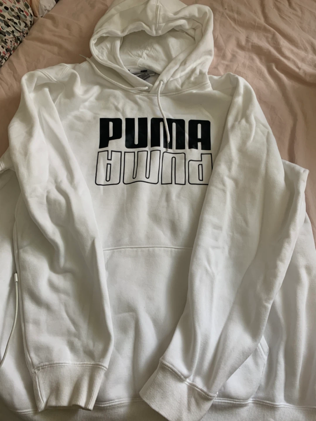 Puma White Hoodie - Size XL