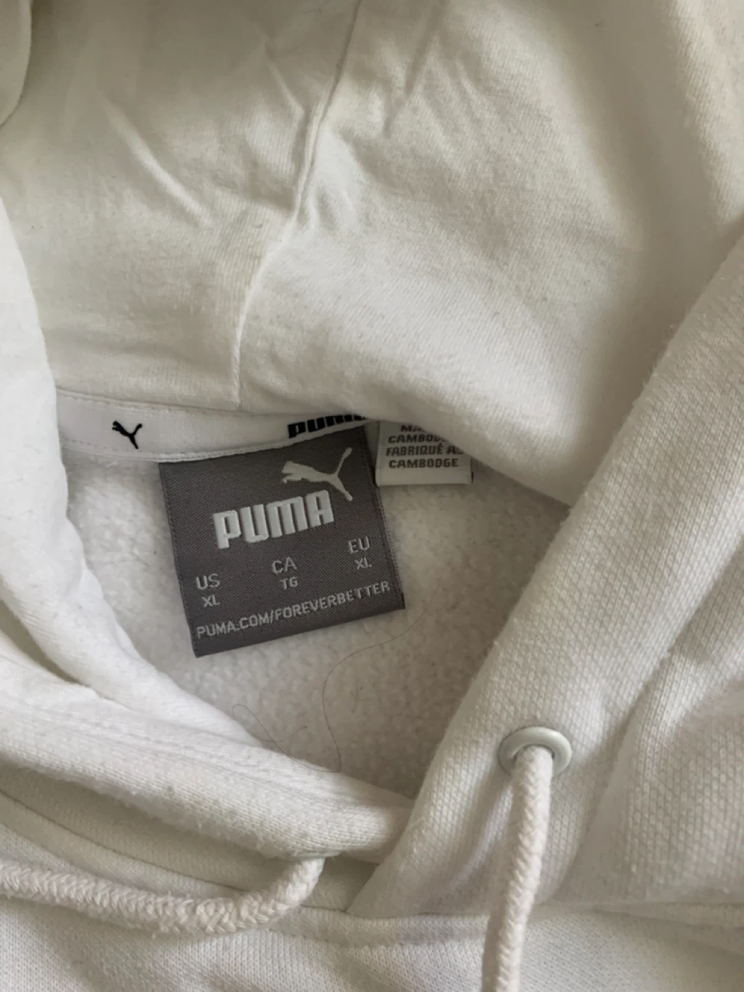 Puma White Hoodie - Size XL - photo 2