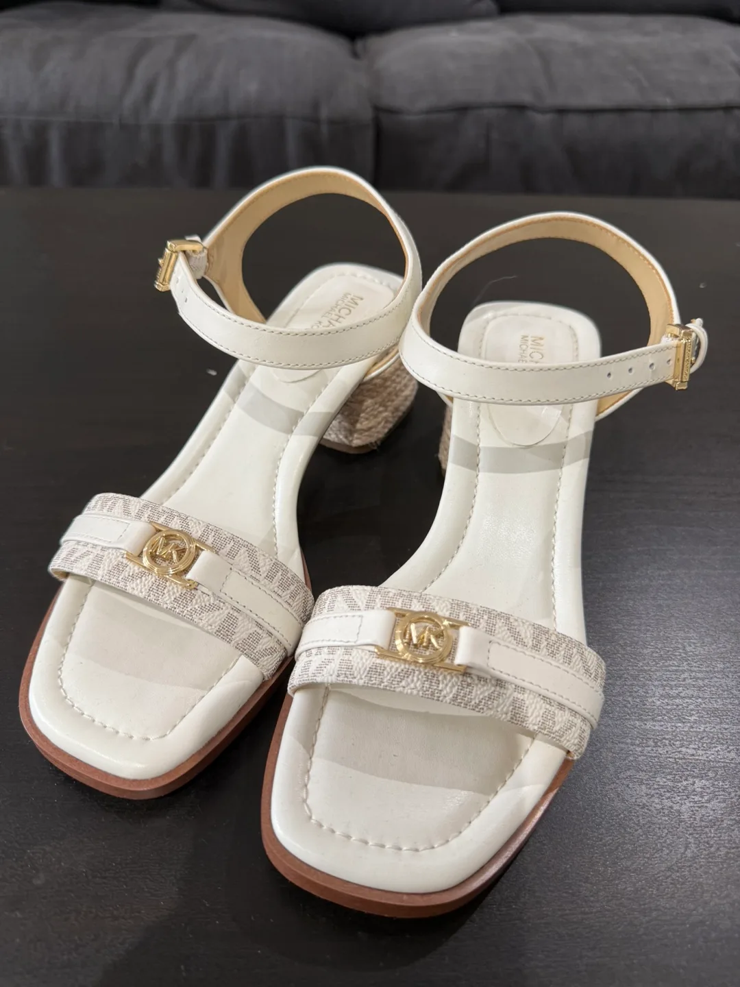 Michael Kors White Sandals - Size 5.5