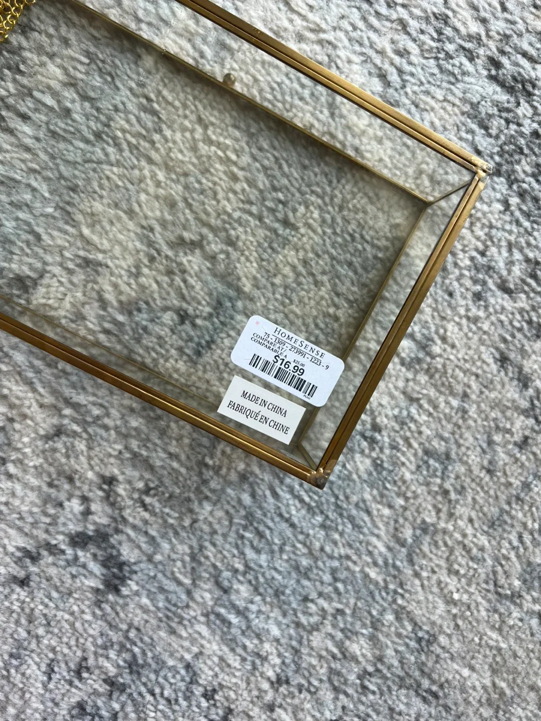 HomeSense Glass & Gold Jewelry Box image indicator(3)