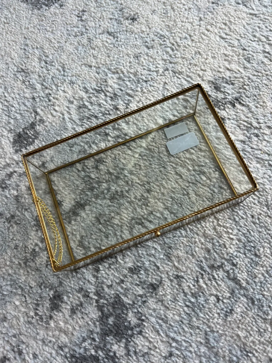 HomeSense Glass & Gold Jewelry Box thumbnail