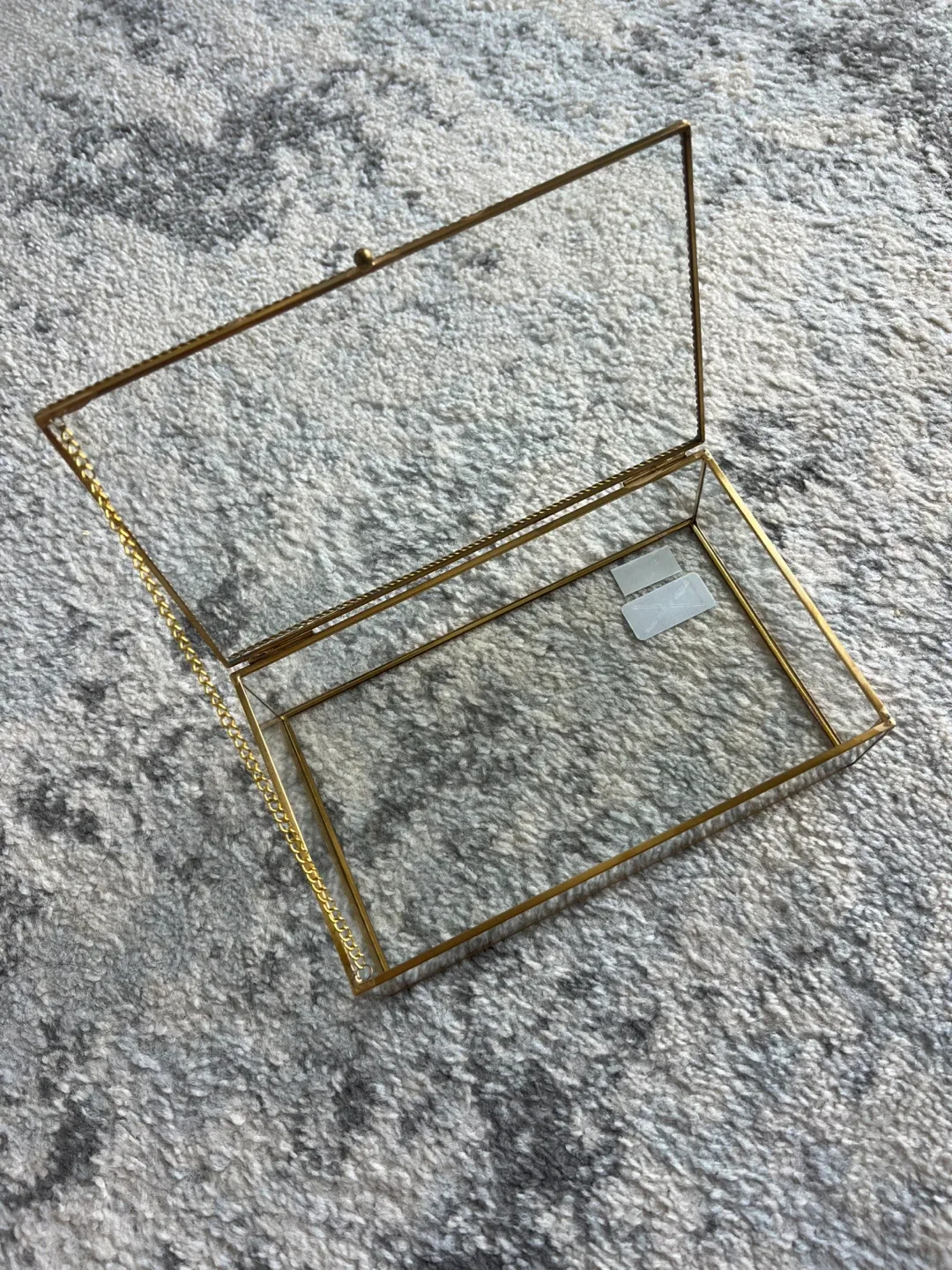 HomeSense Glass & Gold Jewelry Box image indicator(2)