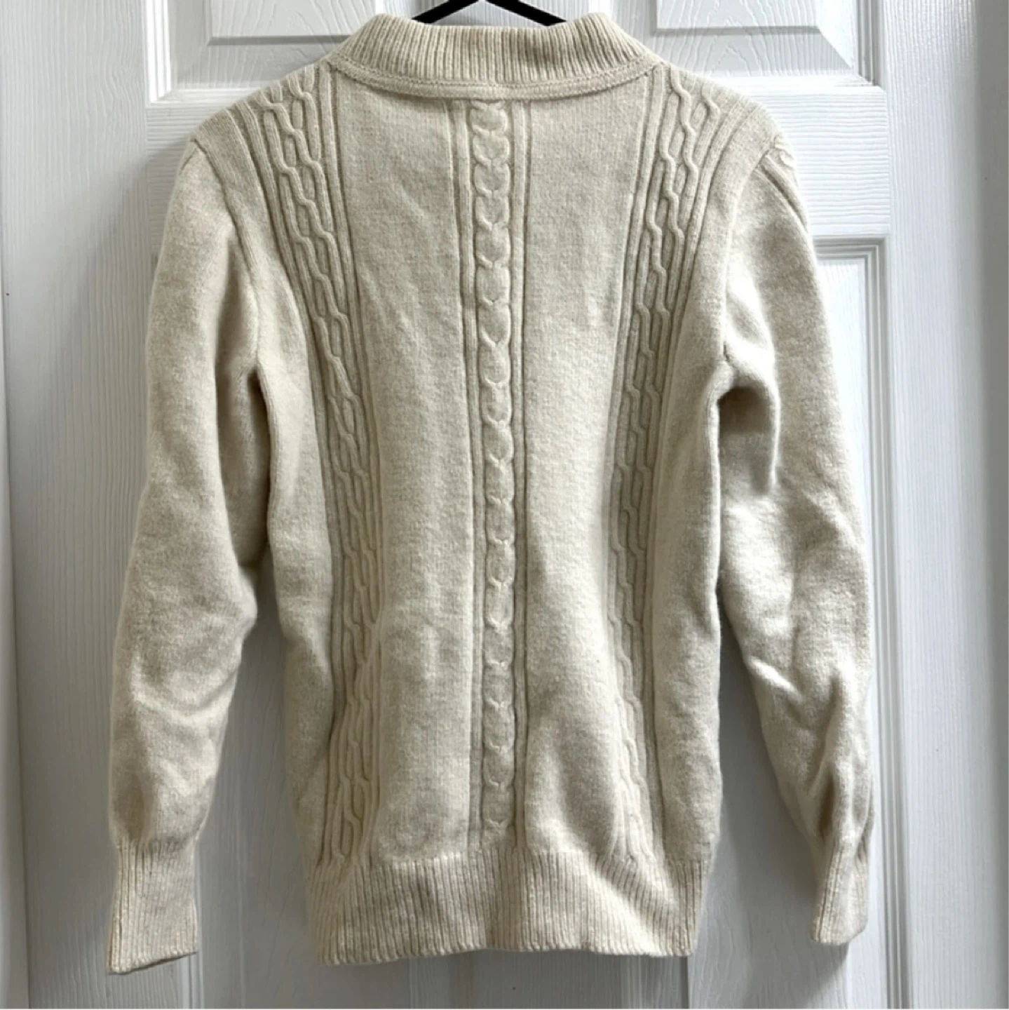 Alpaca Fleece Thick Knitted Crewneck Sweater - photo 2