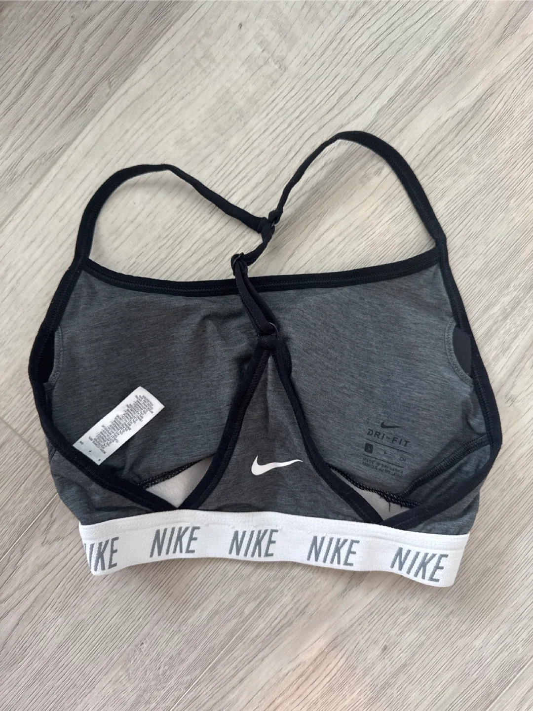 🩶 Nike Grey Sports Bra - Size S image indicator(2)