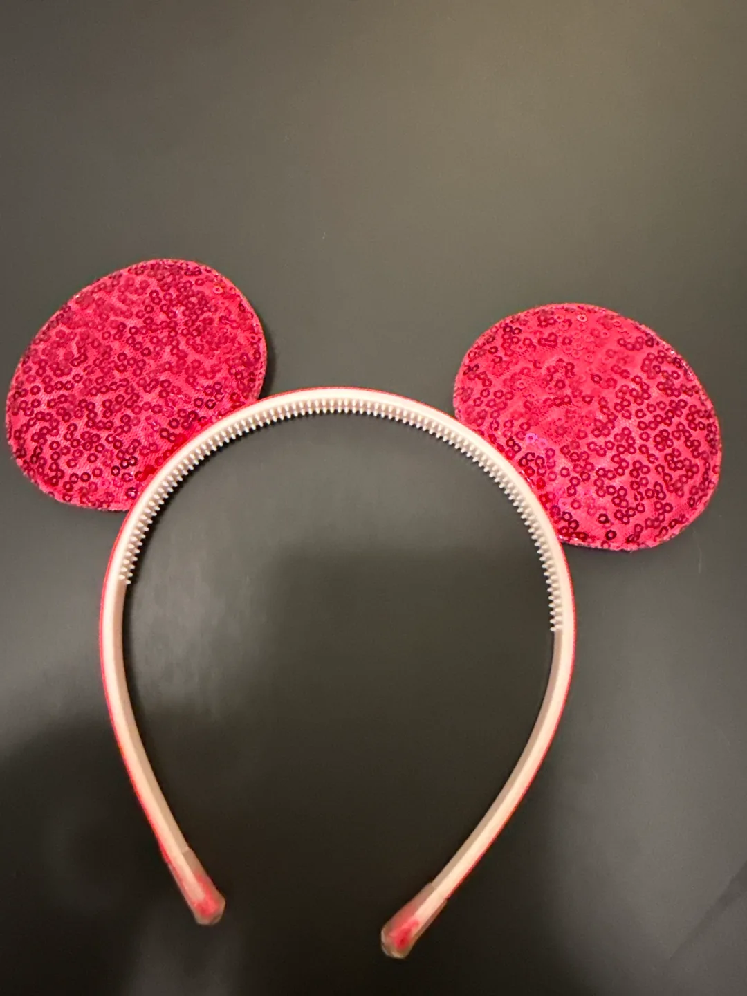 Pink Sequin Mouse Ears Headband thumbnail