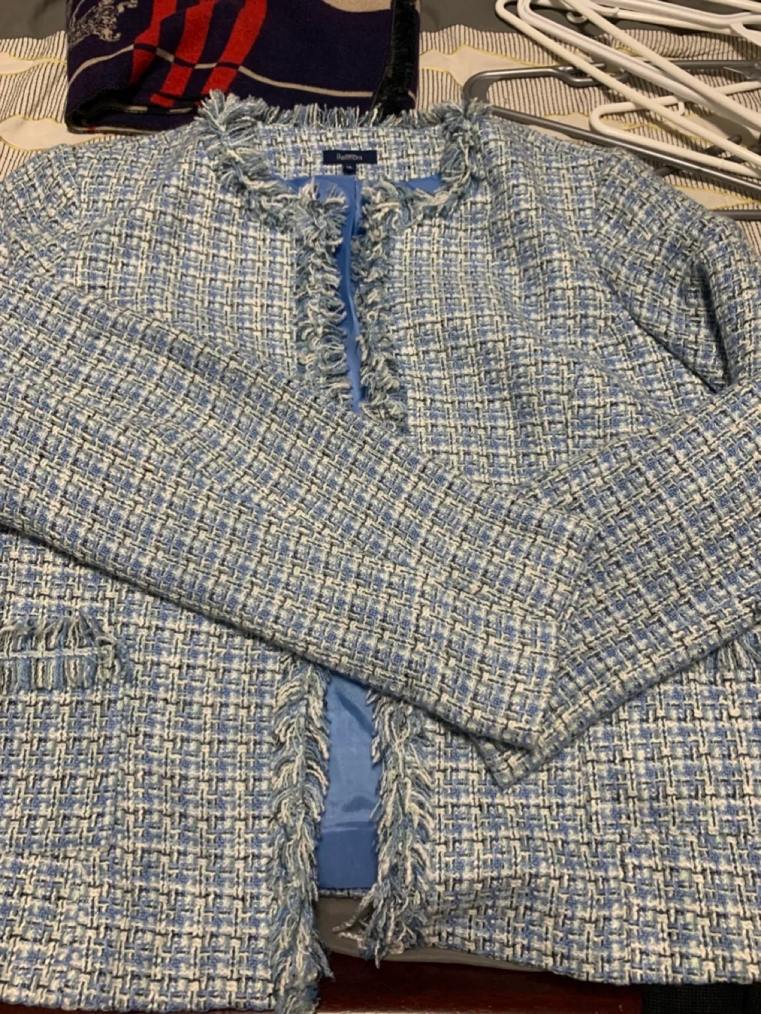 Reitmans Blue Tweed Jacket - Size 15 thumbnail