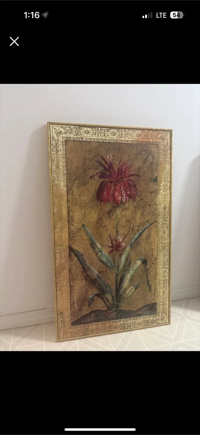 Framed Floral Print Wall Art thumbnail