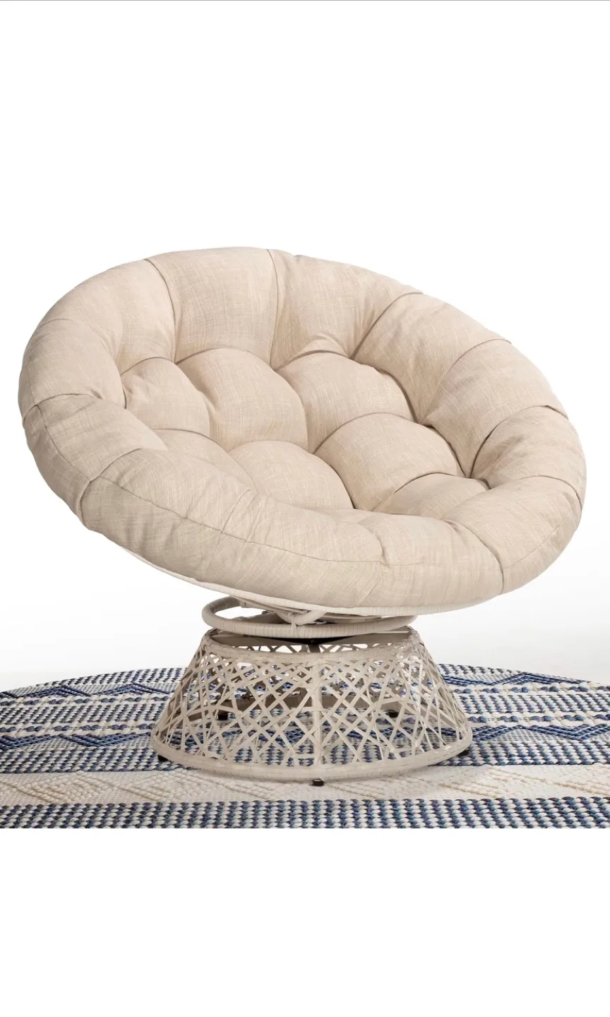 Papasan Chair with Cushion - Mocha Brown Frame thumbnail