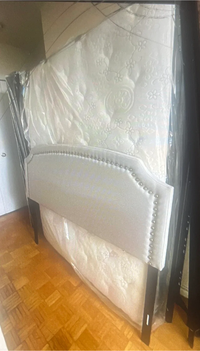 Double D Size Mattress, spring box, bed frames and Headboard thumbnail
