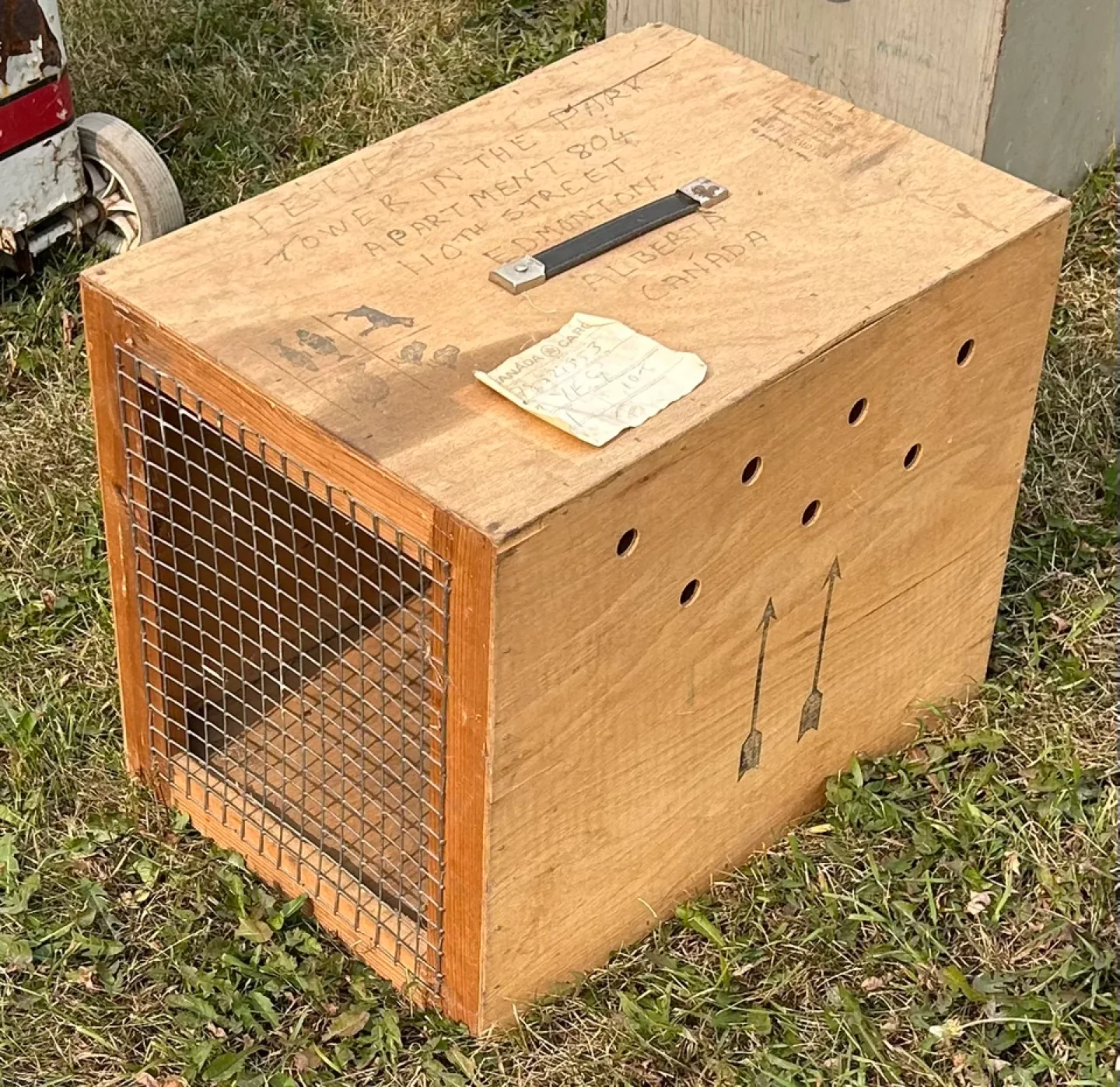 Wooden Pet Carrier Crate thumbnail