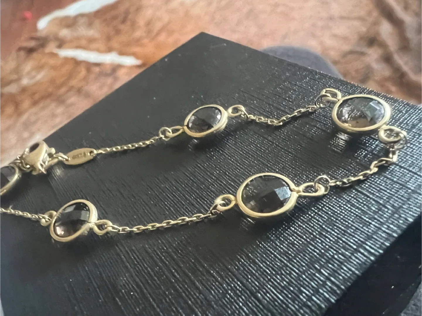 14 k smoky topaz bracelet thumbnail