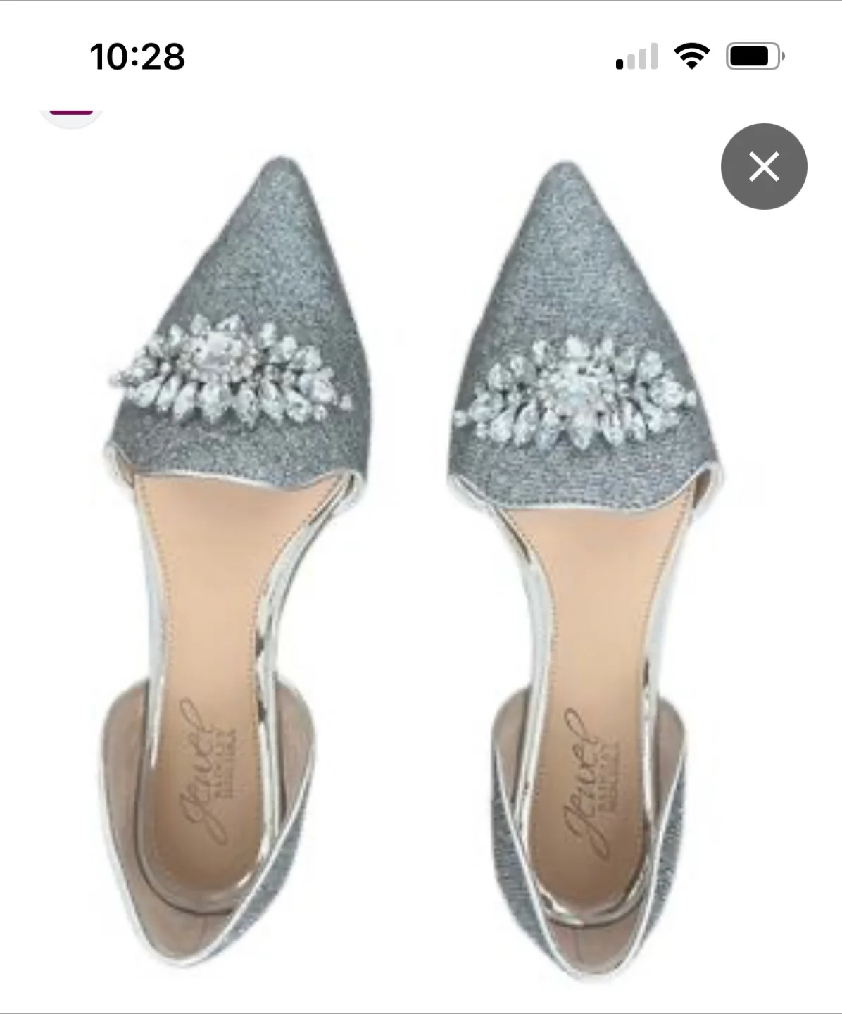 Jewel Badgley Mischka Gold Flats thumbnail