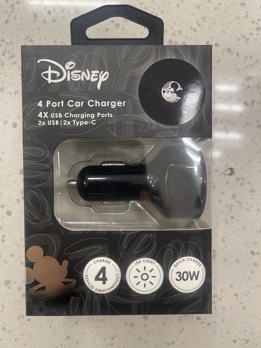 🥕Disney 4 Port Car Charger - New!