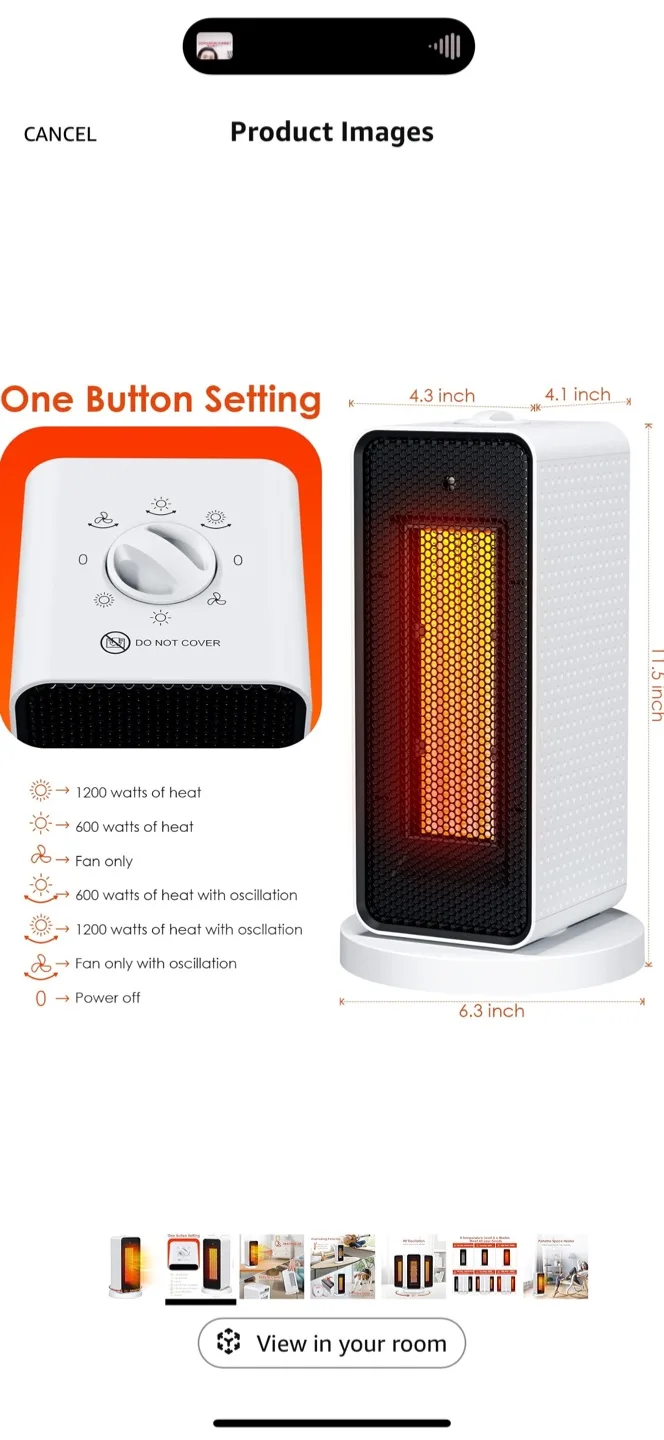 Space heater barely used image indicator(6)