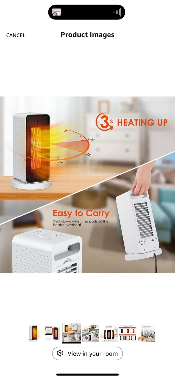 Space heater barely used image indicator(7)