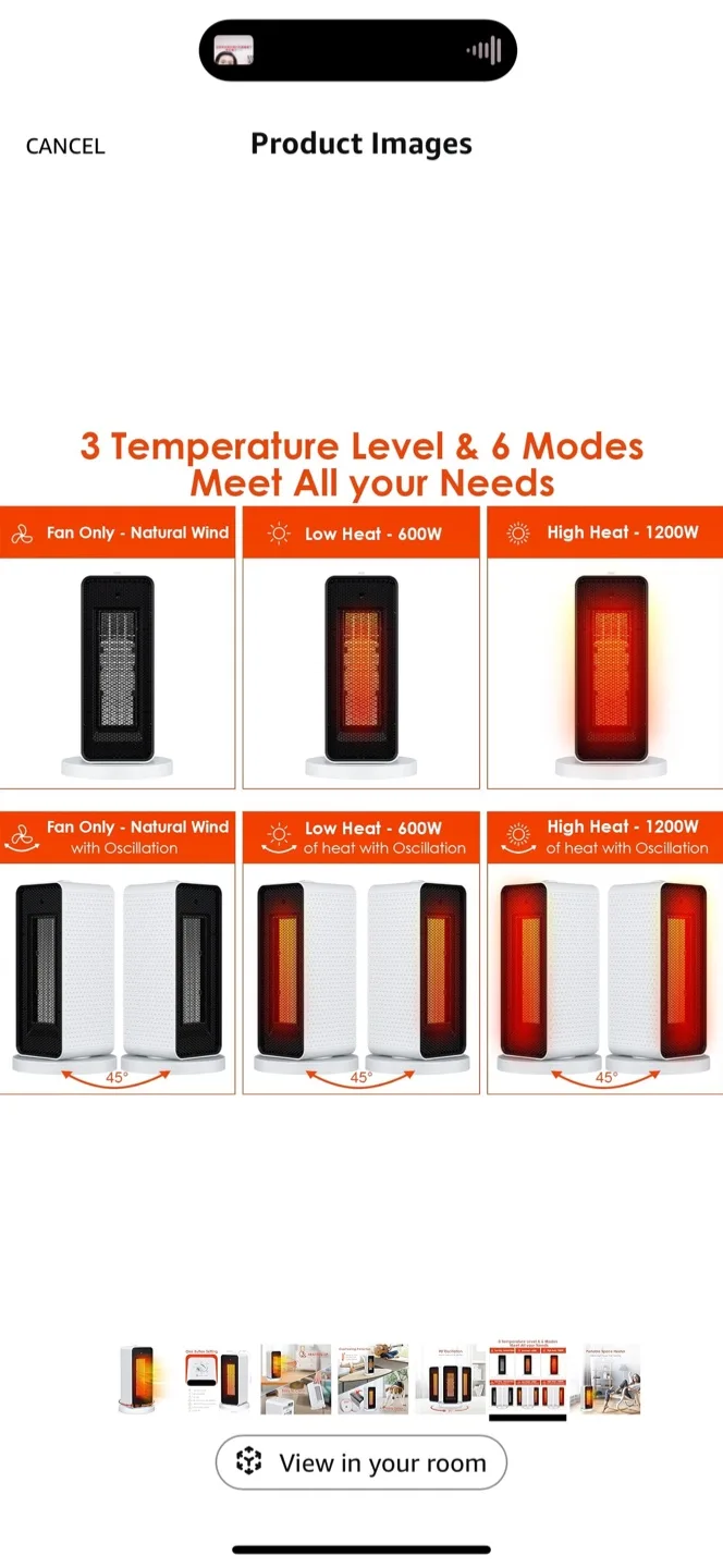 Space heater barely used image indicator(8)