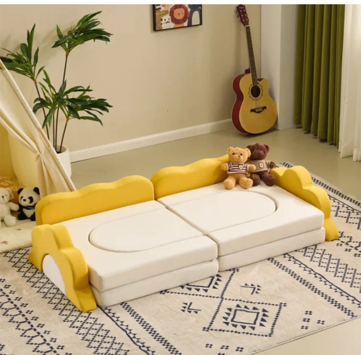 Kids Couch/Convertible Play Sofa - Yellow image indicator(6)