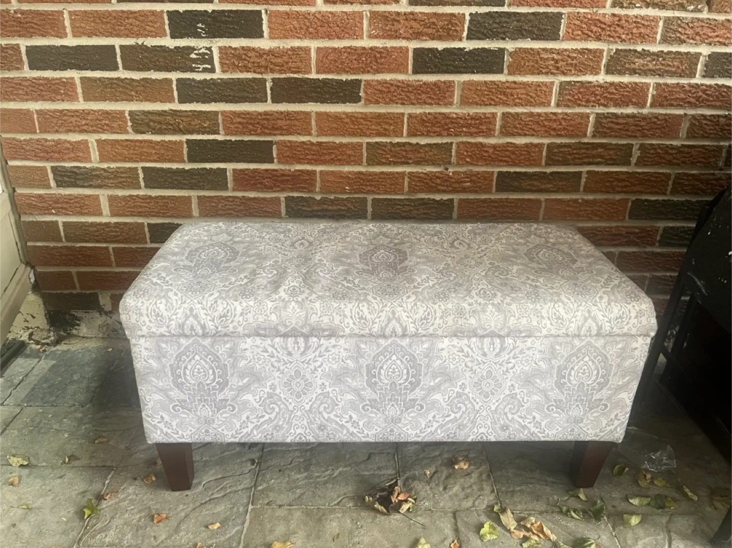 Patterned Ottoman Storage Bench thumbnail