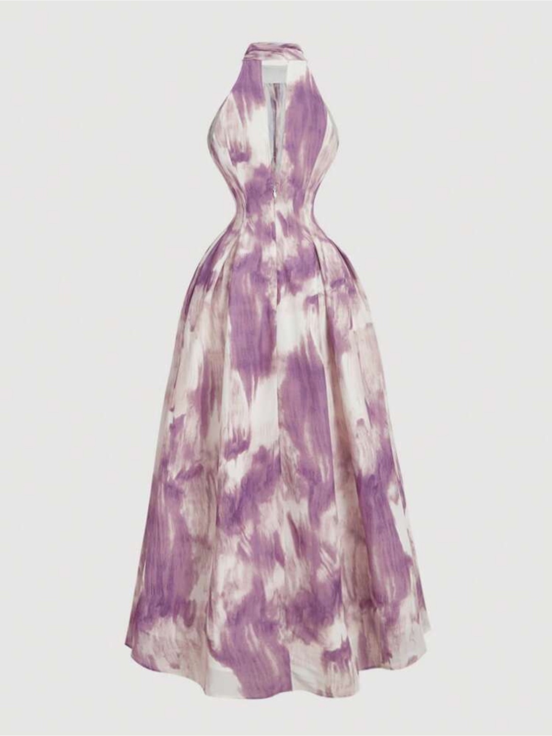 🥕Purple & White Halter Neck Dress - photo 2