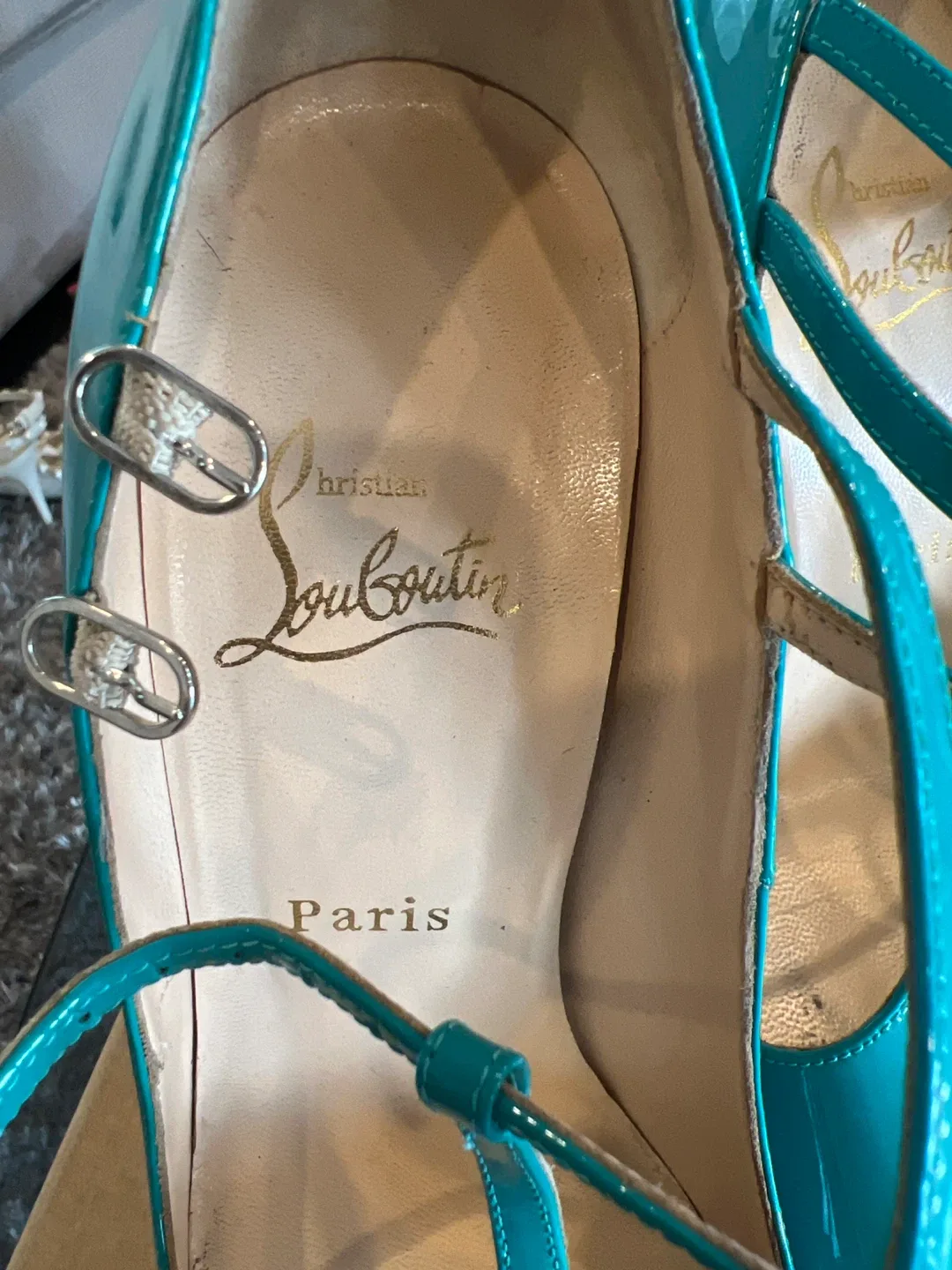 Christian Louboutin Turquoise Heels image indicator(3)