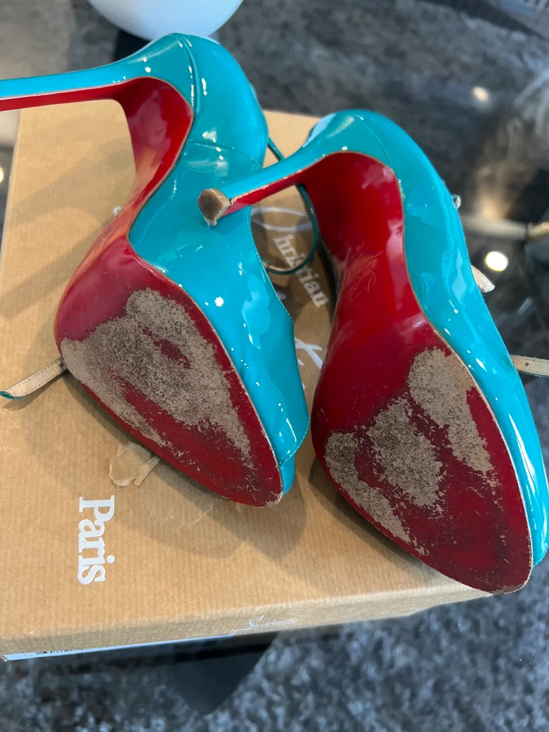 Christian Louboutin Turquoise Heels image indicator(4)