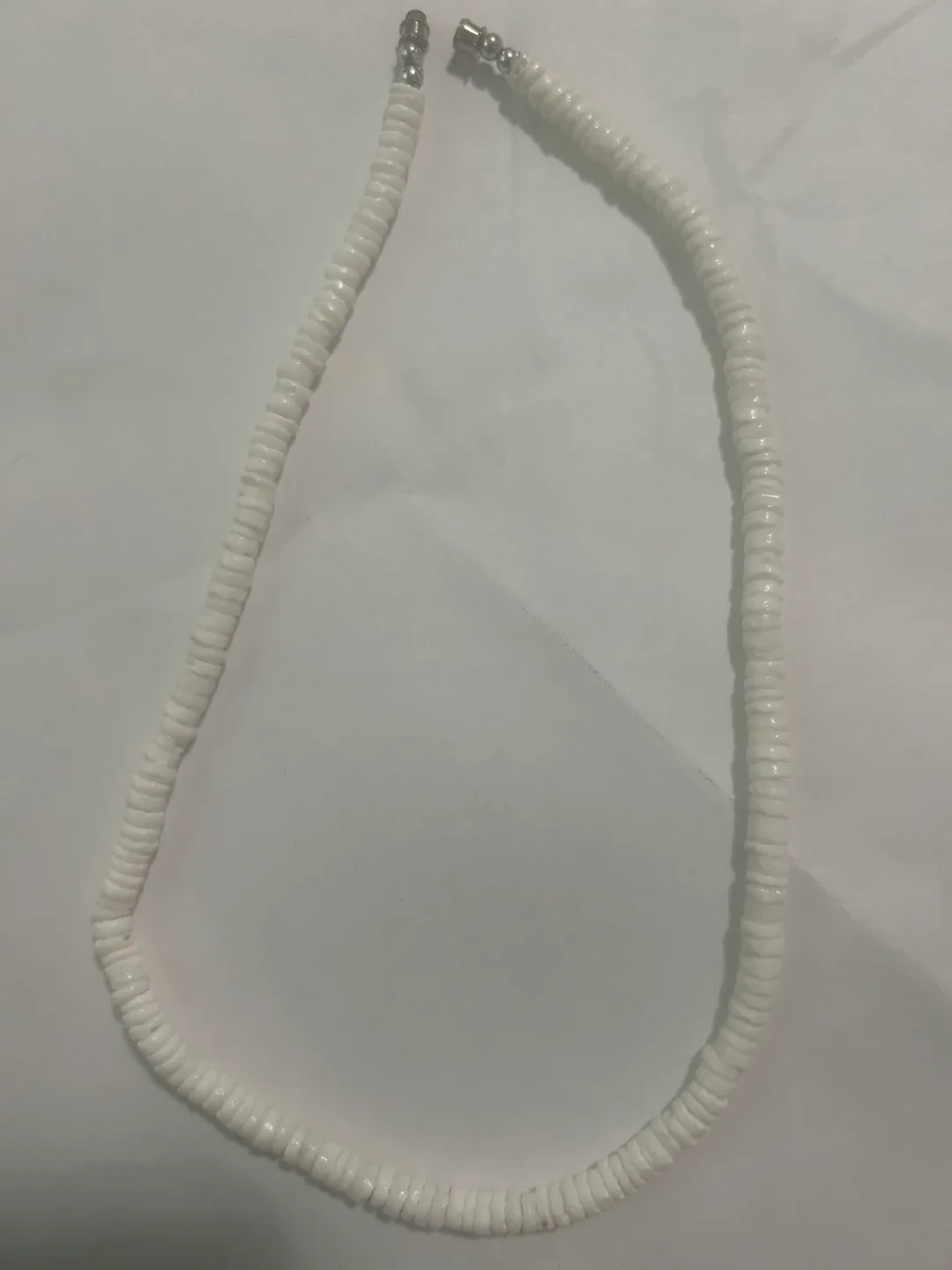 Hawaiian Unisex White Puka Shell Necklace thumbnail