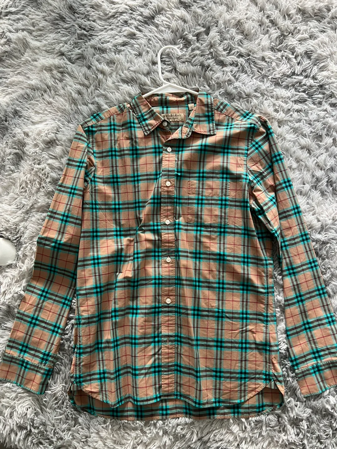Burberry Plaid Button-Up Shirt - Size L image indicator(2)