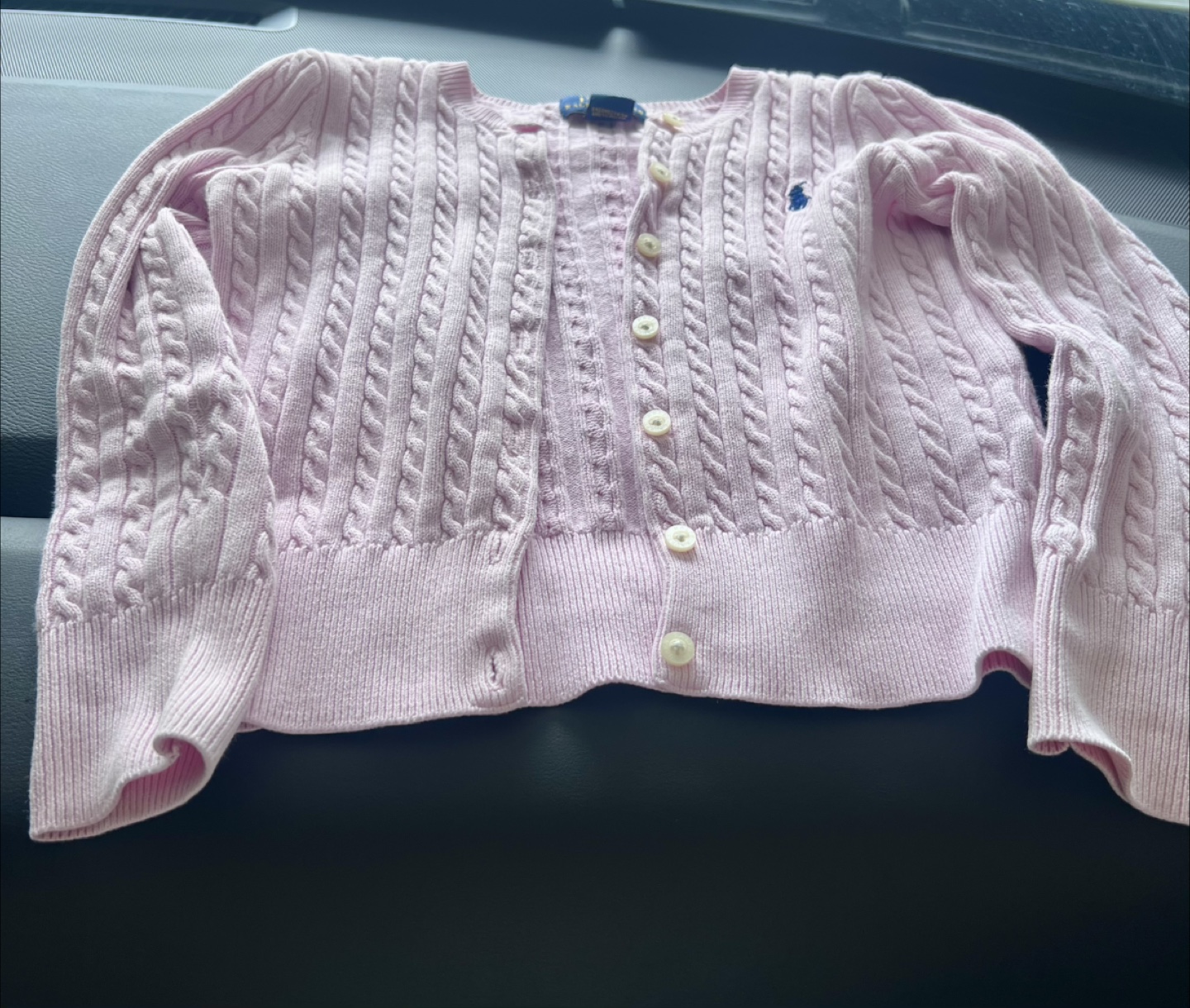 🥕Free Ralph Lauren Pink Cable Knit Cardigan