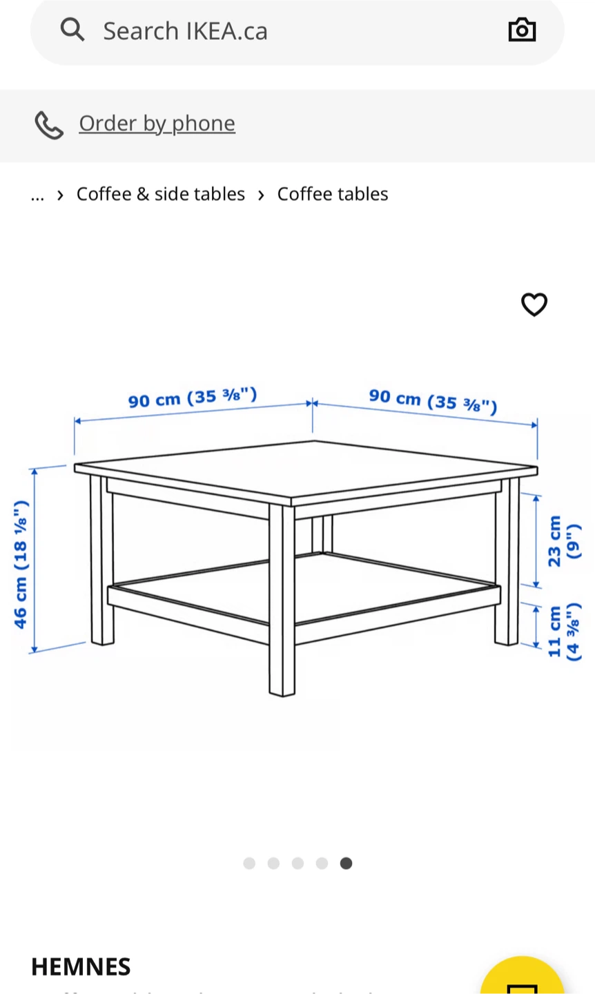 IKEA Hemnes Coffee Table - Light Brown - photo 2