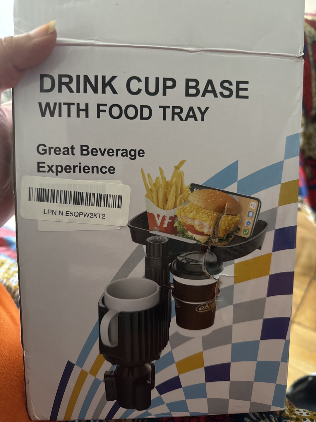 Drink Cup Base with Food Tray